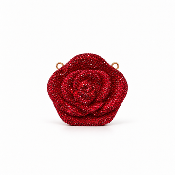 Rose Rhinestone Clutch