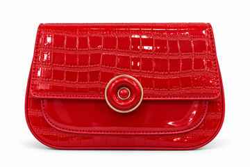 Glossy Croc-Embossed