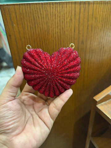 SWORSKI MINI HEART CLUTCH