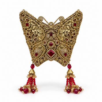 Royal Butterfly Tassel Clutch