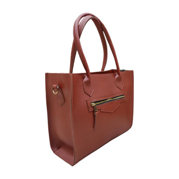 Chocolate Brown Tote Handbag- 7779 Premium Quality